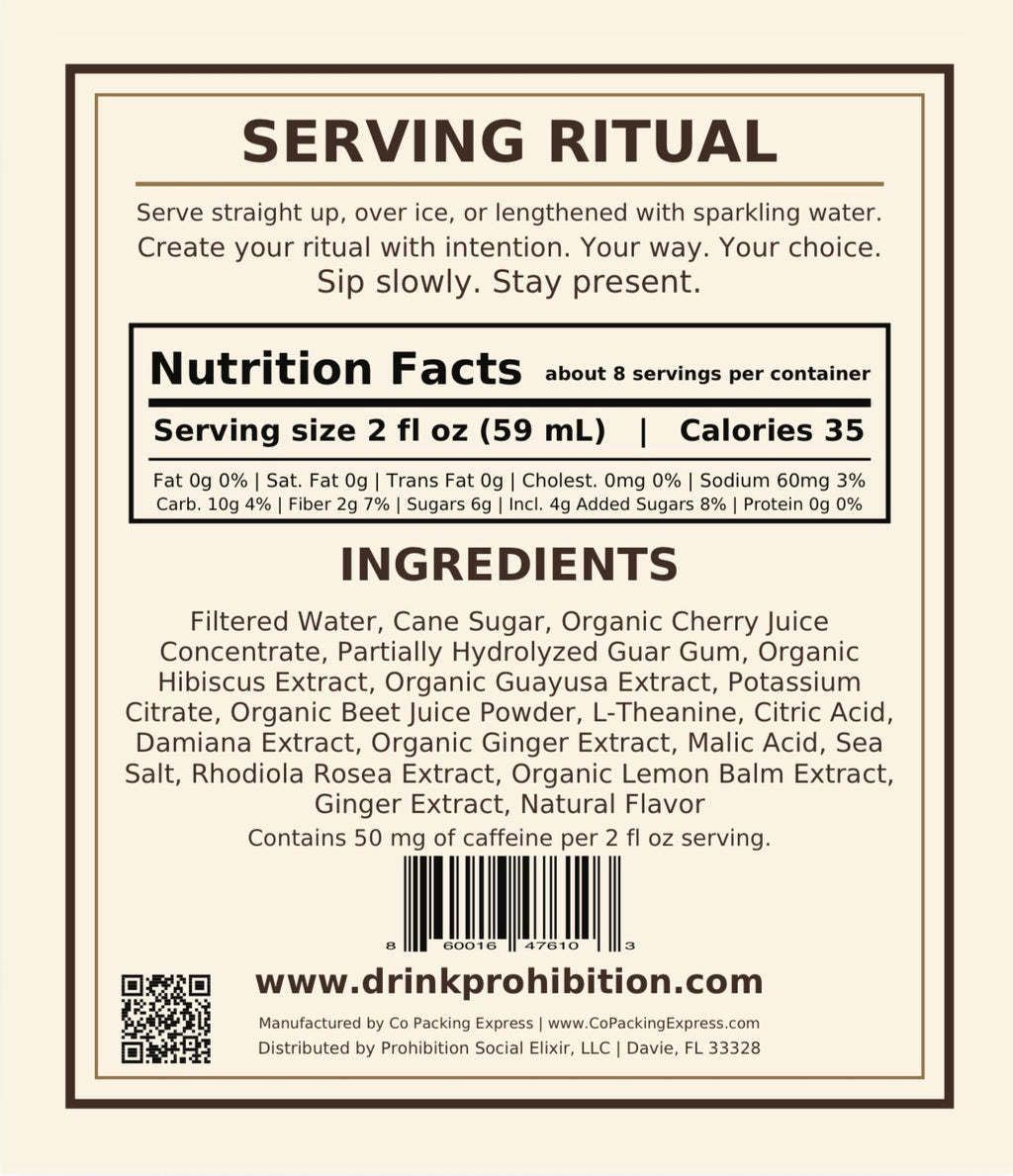 Prohibition No. 27 Social Elixir 500ML Bottle