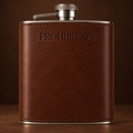 Prohibition Genuine Leather Flask
