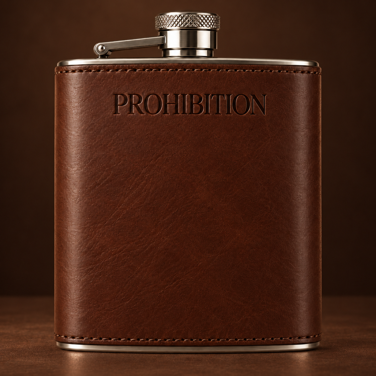 Prohibition Genuine Leather Flask